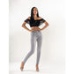 Jean push up gris clair slim avec cinq poches